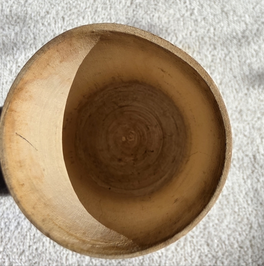 Vintage Handcrafted Wooden Goblet Maple - Picture 7 of 11